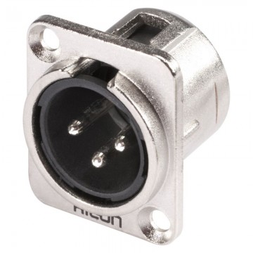 Đầu nối XLR HICON HI-X3DM 3 cực, kim loại, tiếp điểm mạ niken